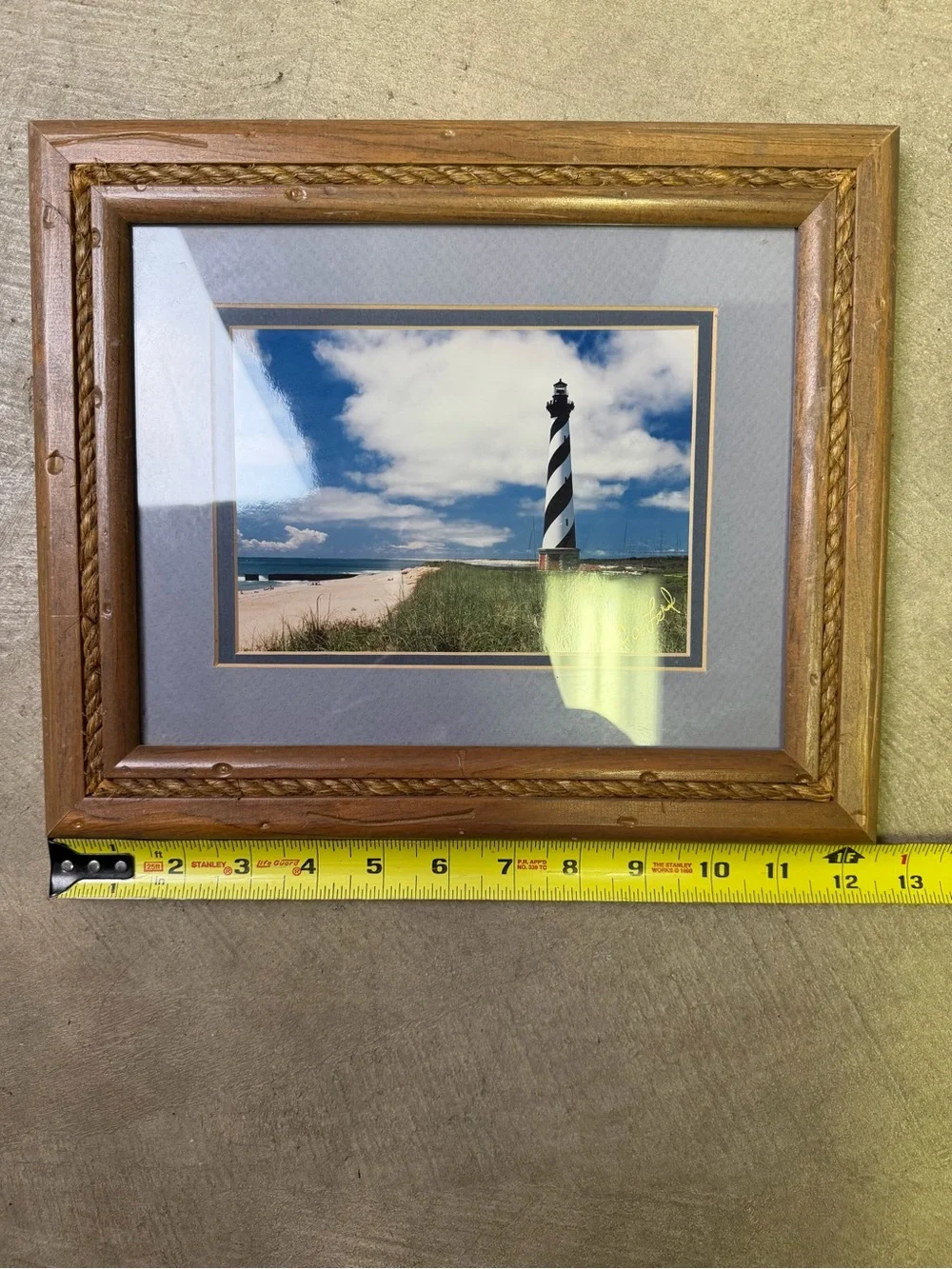 Frank Lord Hatteras Light NC Framed Signed Lighthouse Coastal Photo Print